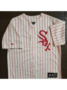 Vintage Red Sox white jersey No name or number  ajestic Sz M